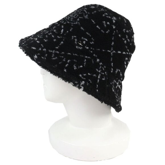 Chanel CC Logo All Over Pattern Pile Bucket Hat Black main image 7